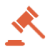 Icon of a gavel and sound block